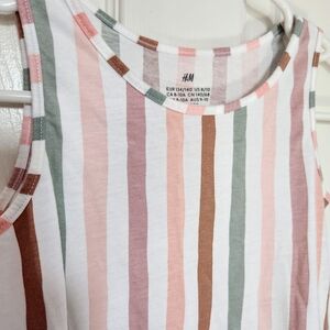 H&M Girl's Pastel Striped Sleeveless Dress